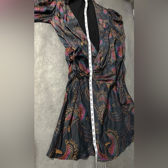 FARM RIO Sequin Toucans Wrap Dress Mini Dress - Picture 12 of 15